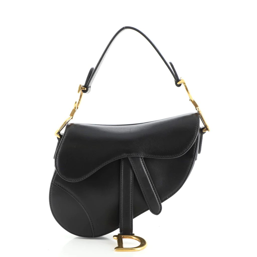 Christian Dior Saddle Handbag Leather Mini Black 1562701 | Rebag