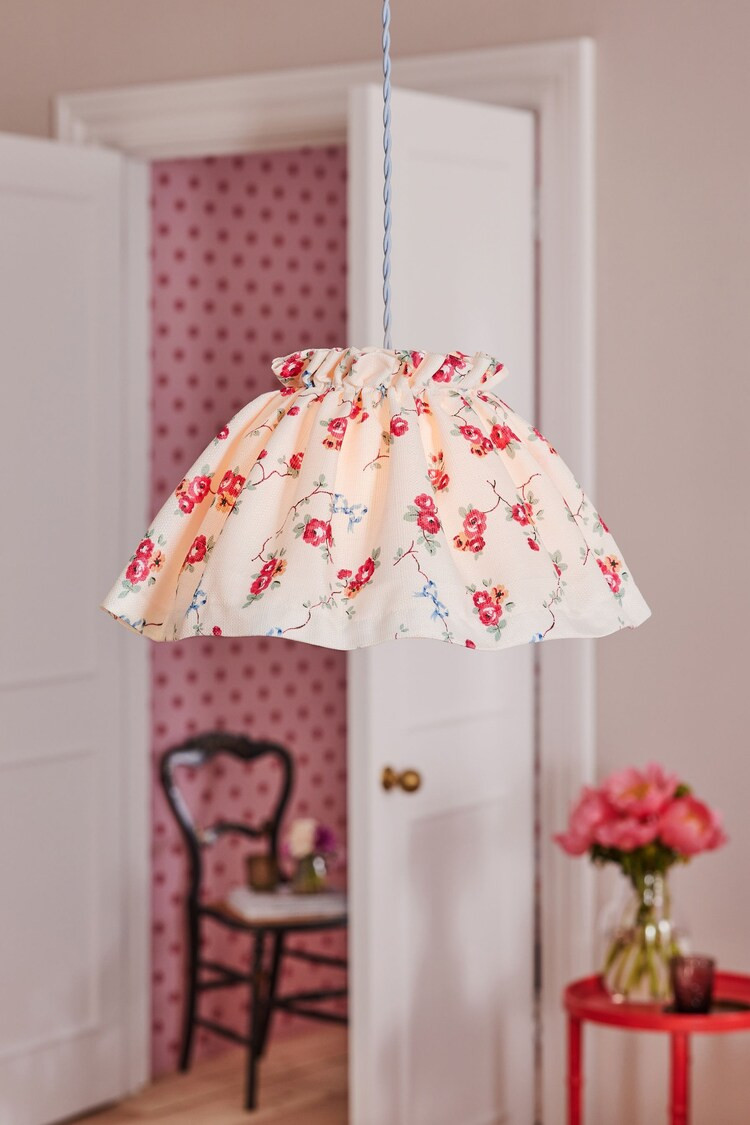 Buy Cath Kidston Cream/Red Gathered Bows  Roses Easyfit Shade from the Next UK online shop | Lipsy