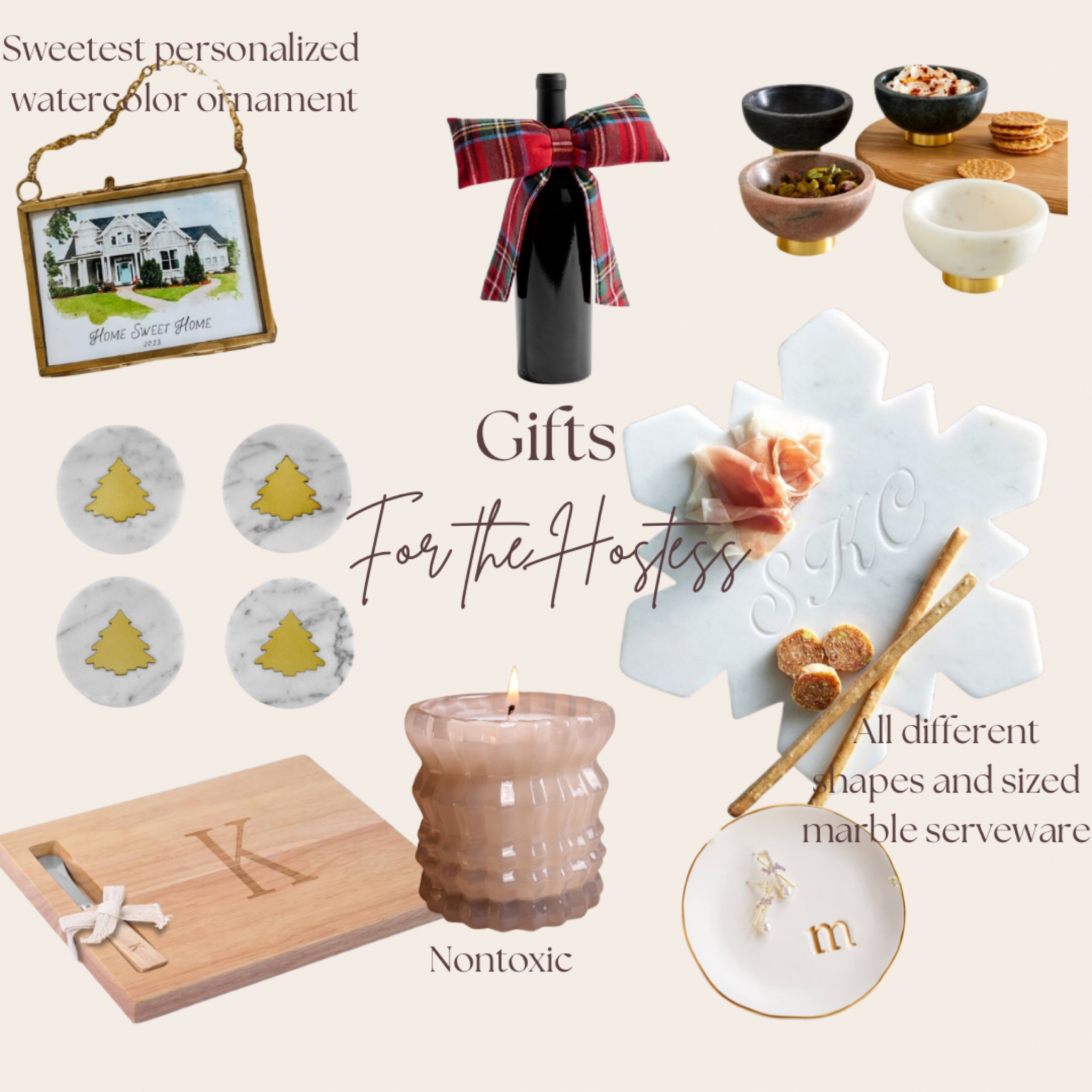 Curated these gifts and more that your hostess (or self😉) would love to be gifted!

The little watercolor ornament is such a thoughtful one🥰

#christmasgifts #hostessgifts #hostessgiftsonsale #hostess #giftsforthehostess #kitchengifts #cheeseboard #personalizedcheeseboard #marblecoasters #nontoxiccandle

#LTKFindsUnder50 #LTKHome #LTKGiftGuide