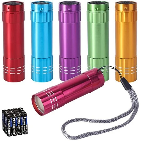 KunHe Small Mini LED Flashlight Pack of 6 COB Flashlights for Kids 100 Lumen With Battery | Walmart (US)