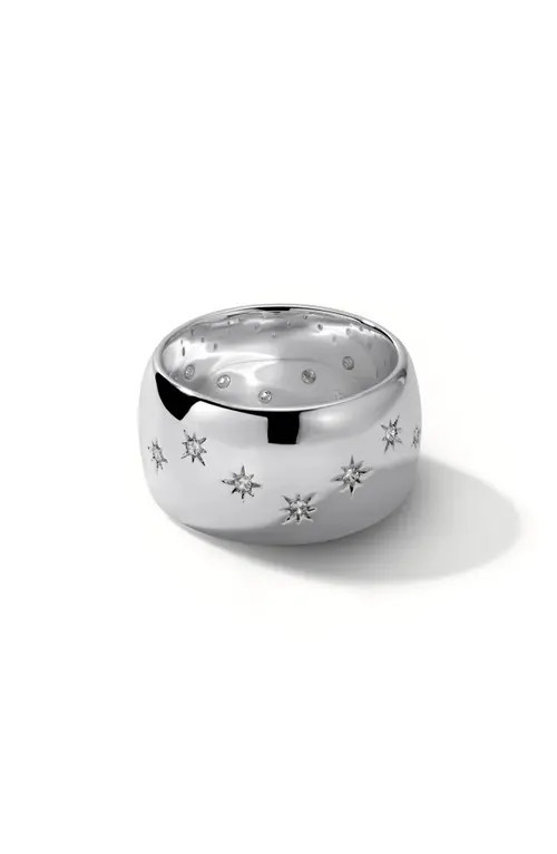 MIRANDA FRYE Celeste Crystal Star Band Ring in Silver at Nordstrom, Size 11 | Nordstrom