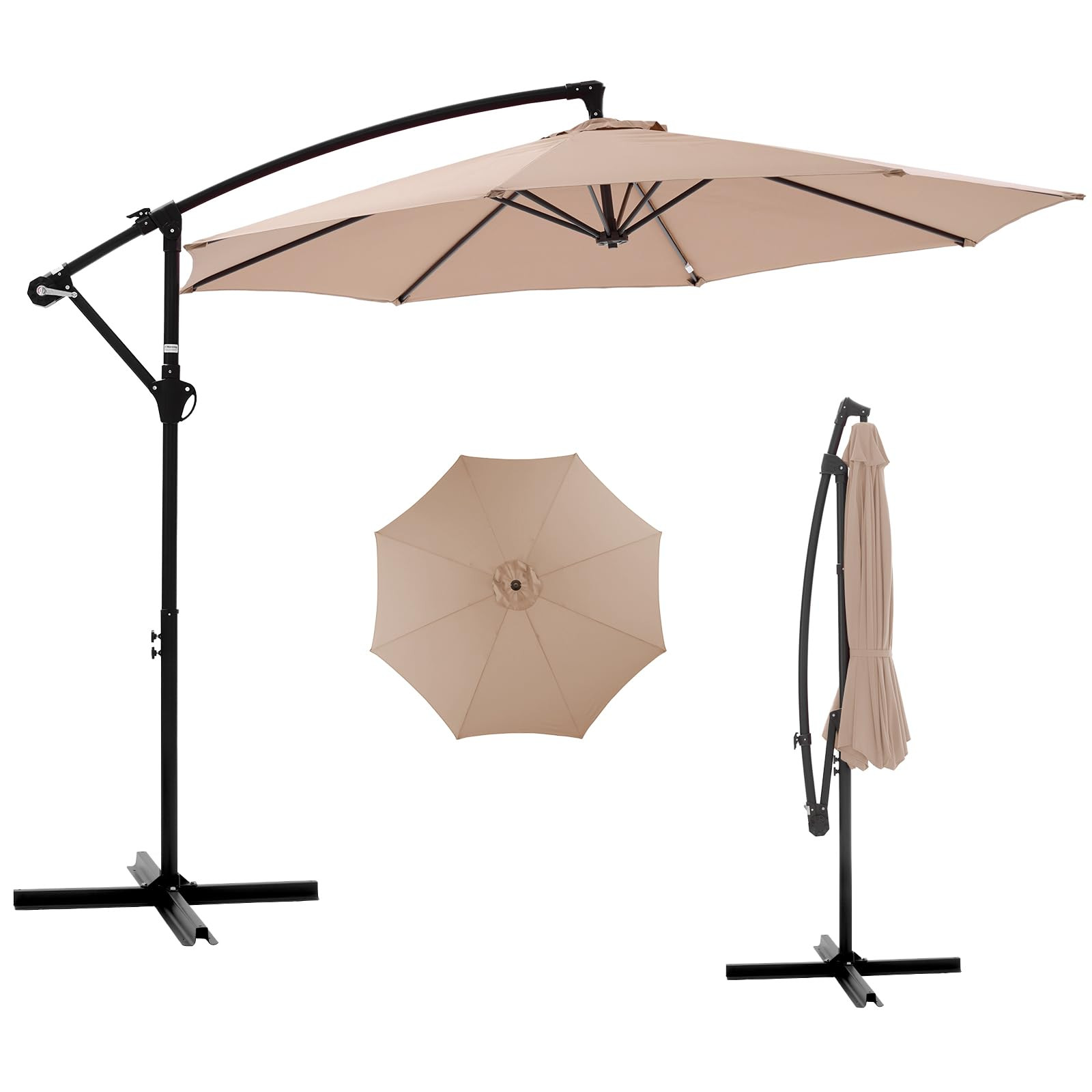 NEWBULIG 10FT Patio Umbrella, Offset Cantilever Outdoor Patio Table Umbrella, UV Protection, Fade... | Amazon (US)