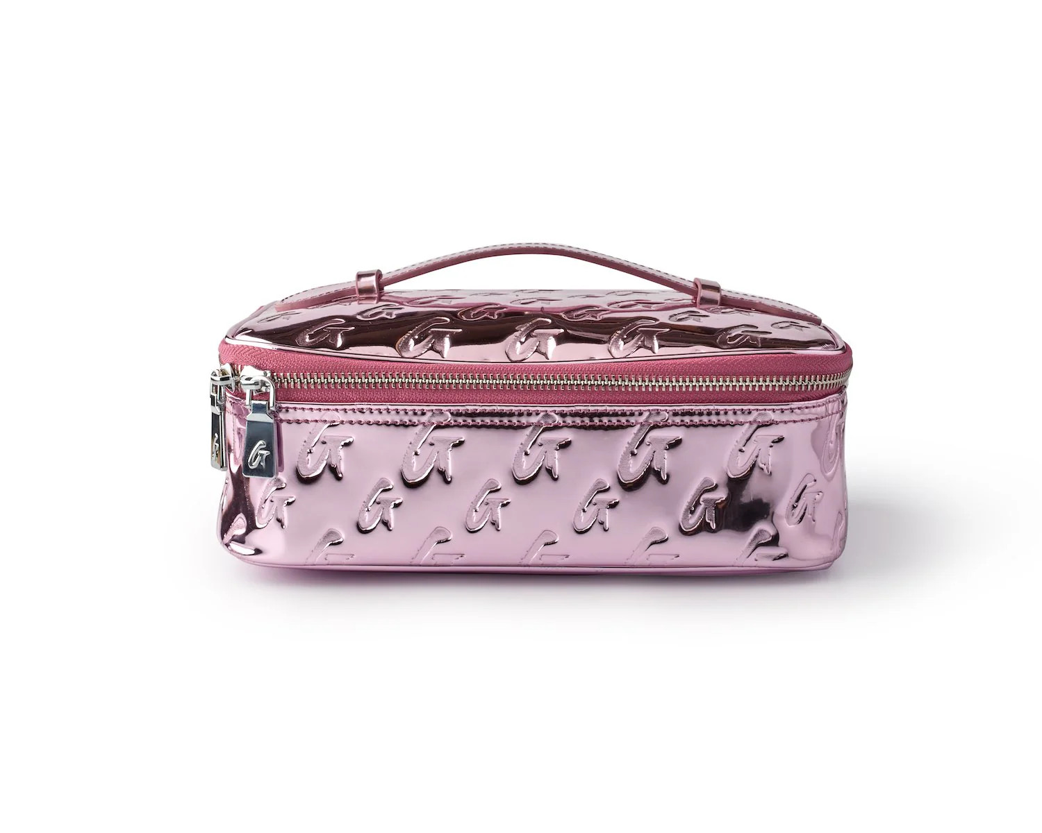 MEDIUM METALLIC MONOGRAM TOILETRY BAG - METALLIC PINK | Glam-Aholic Lifestyle