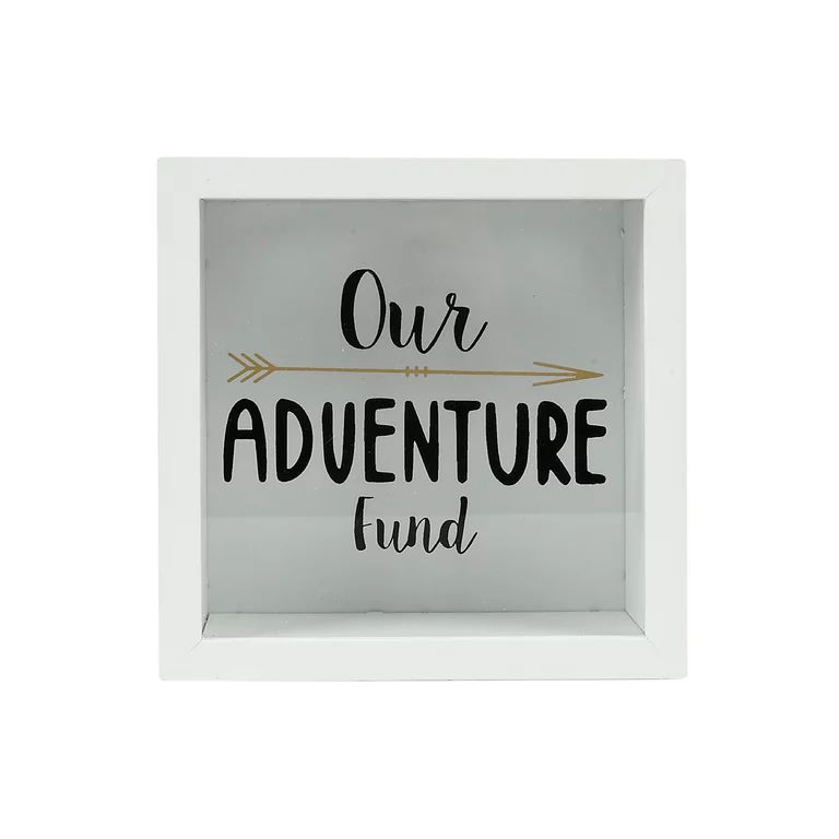 Prinz 6 x 6 Our Adventure Fund,  Wooden Shadowbox Adult Savings Bank, White | Walmart (US)