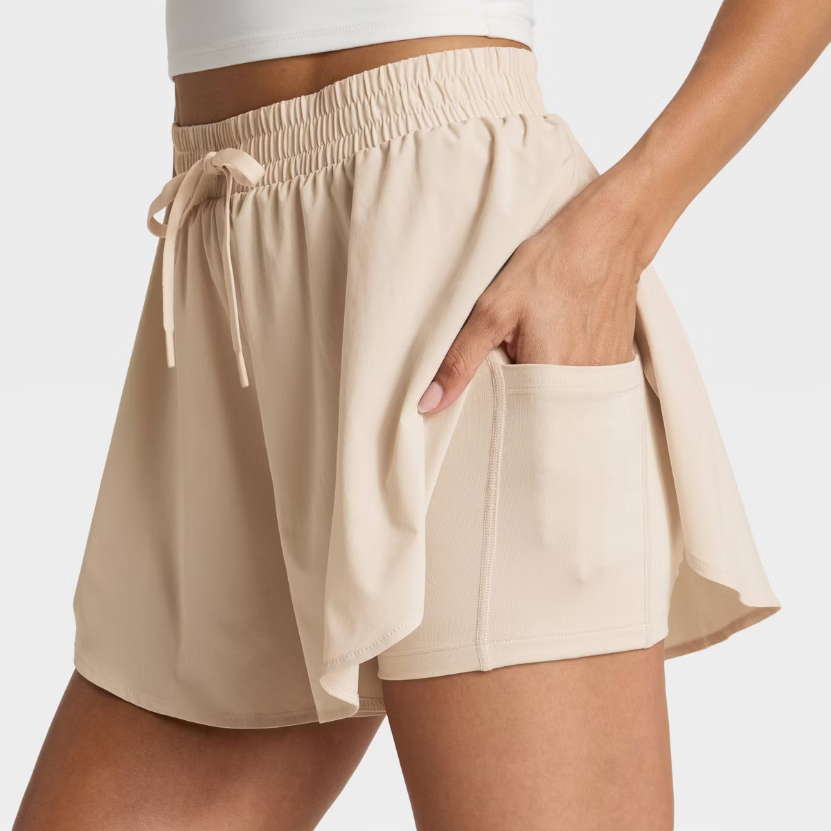Women's Woven High-Rise Flutter Shorts 3" - All In Motion™ | Target