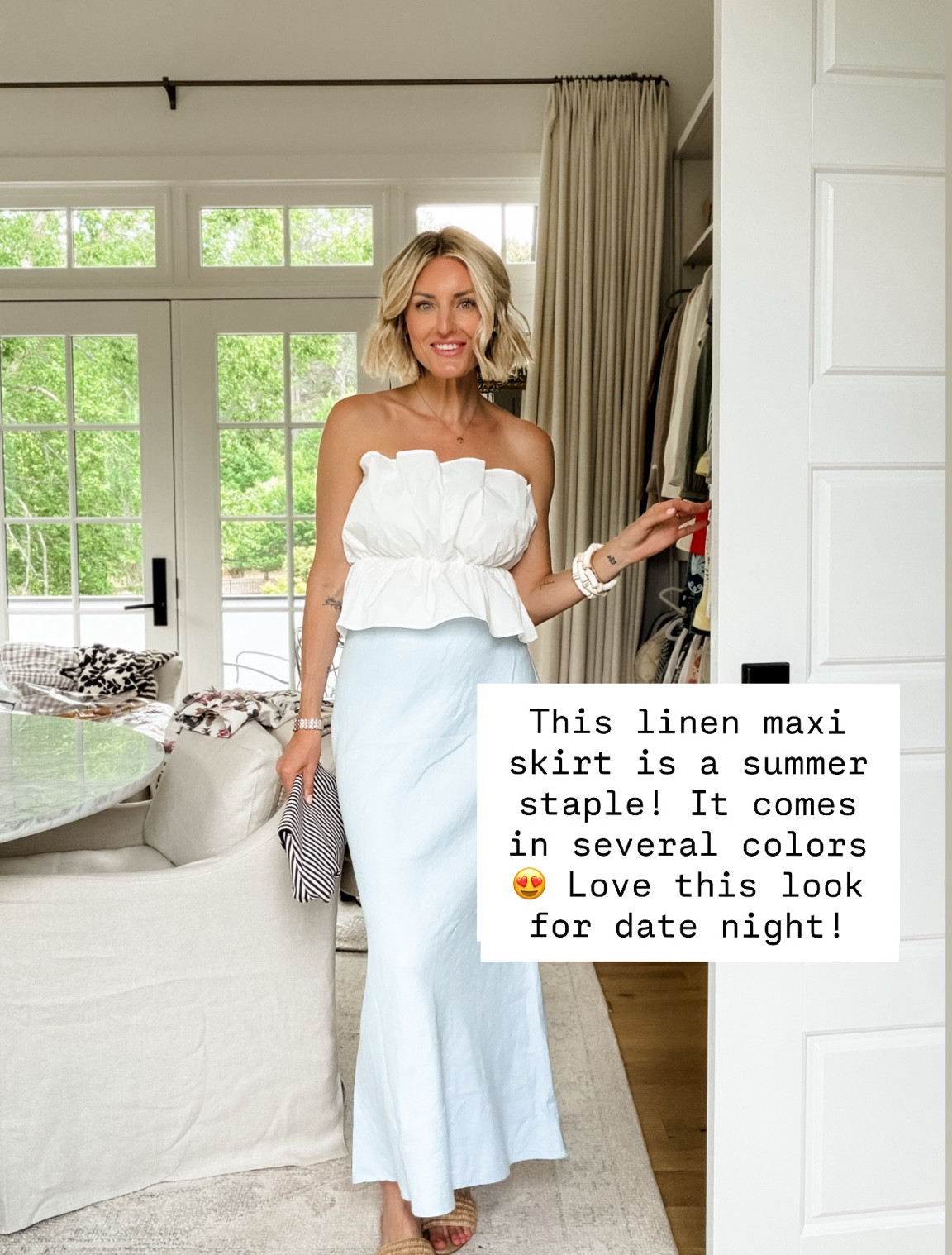 This white strapless top paired with this blue linen skirt is perfect for date night this summer! This skirt comes in a few other colors, & it’s on sale this weekend! Use code LOVERLY20 for 20% off this weekend when you spend $100 or more! Wearing S!

Loverly Grey, Anthropologie sale, Amazon, date night, linen skirt, maxi skirt, Amazon 

#LTKSeasonal #LTKSaleAlert