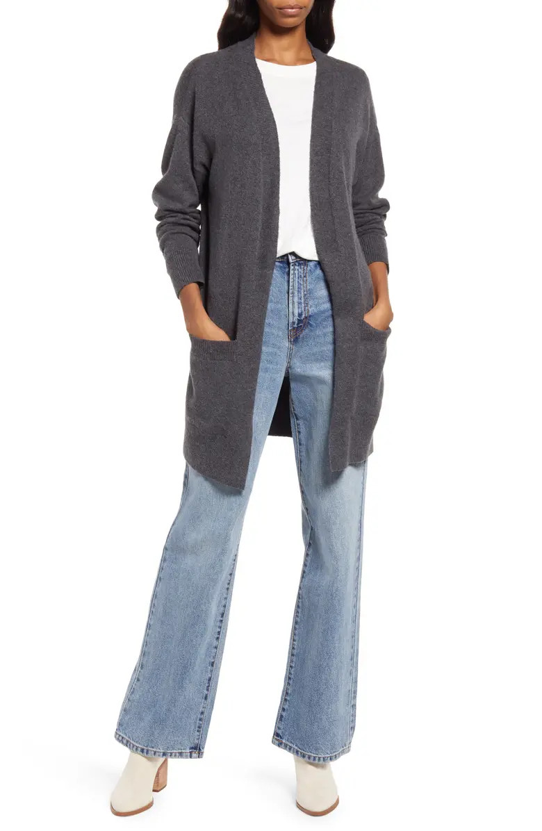 Open Front Cotton Blend Cardigan | Nordstrom