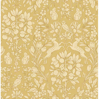 Brewster Archive COL 56.4-Sq. Feet Yellow Non-woven Floral Unpasted Wallpaper | Lowe's