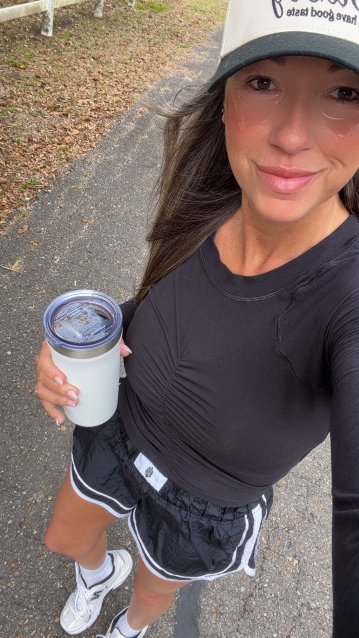 I love this top it’s been on repeat lately! The perfect light layer and easy to work out in! I wear a medium! 
Shorts are a medium too and they are a long time favorite! 

#LTKActive #LTKOver40 #LTKfitnessgoals
