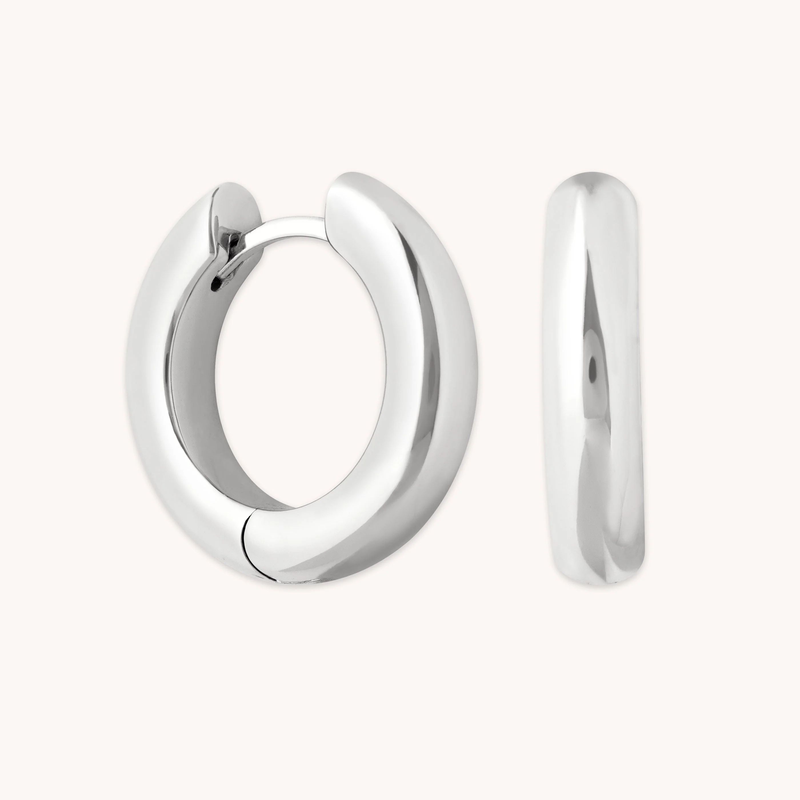 Bold Medium Silver Hoops | Astrid & Miyu Earrings | Astrid and Miyu