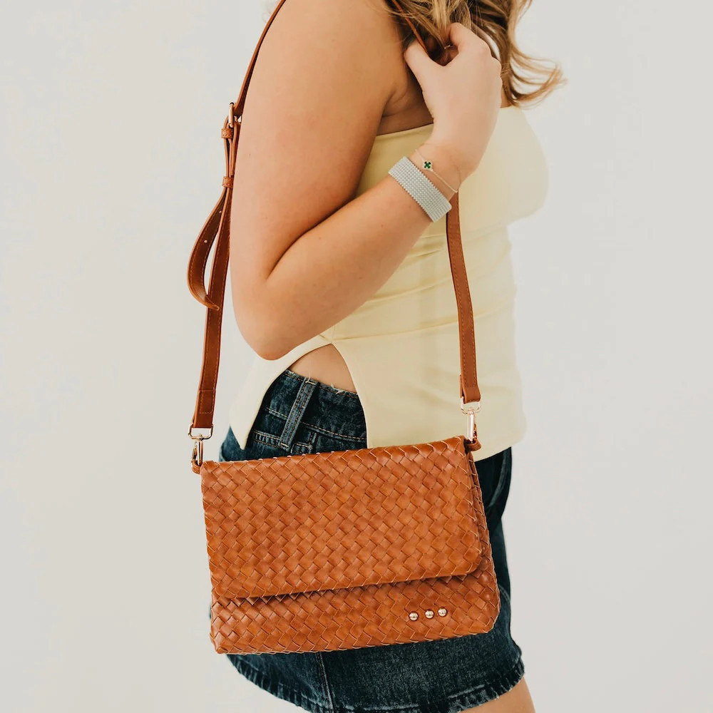 Wrenlee Woven Flap Crossbody | Pretty Simple