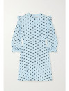 Click for more info about Edwina ruffled polka-dot crepe mini dress