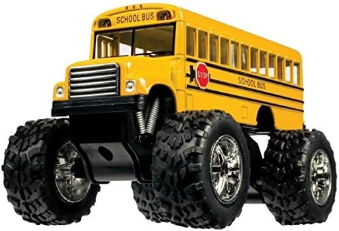 ? KiNSFUN 5" Monster School Bus Die Cast Metal Model Toy Car w/ Pullback Action | Amazon (US)