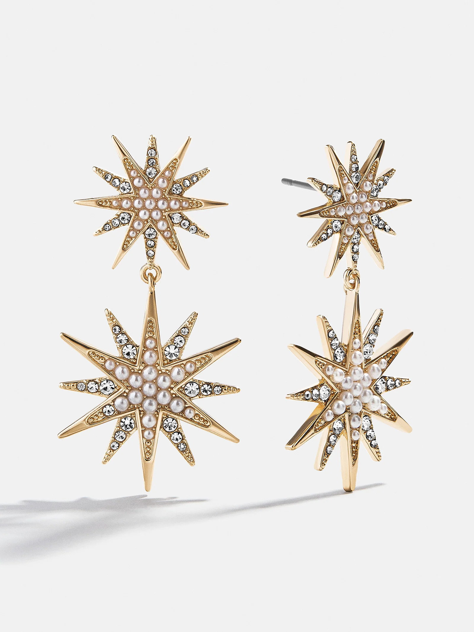 Star Power Celestial Statement Earrings - Gold/Pavé | BaubleBar
