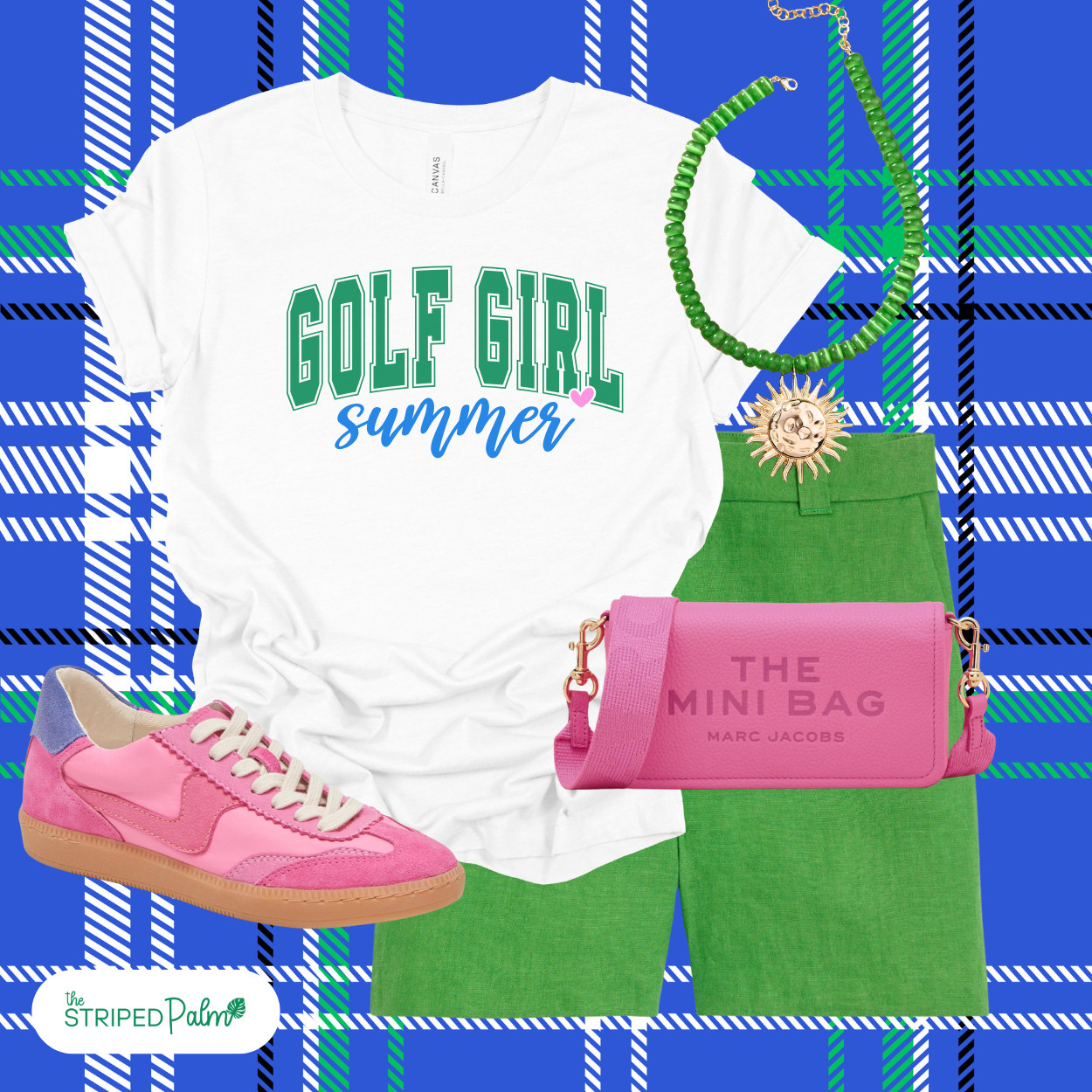 Serving up serious main character energy on and off the course ⛳️🌴 This Golf Girl Summer look from The Striped Palm is where sporty meets sass—with a wink of vintage prep and a splash of bold color play 💚💖 

 #LTKFindsUnder50 #LTKStyleTip #LTKItBag
