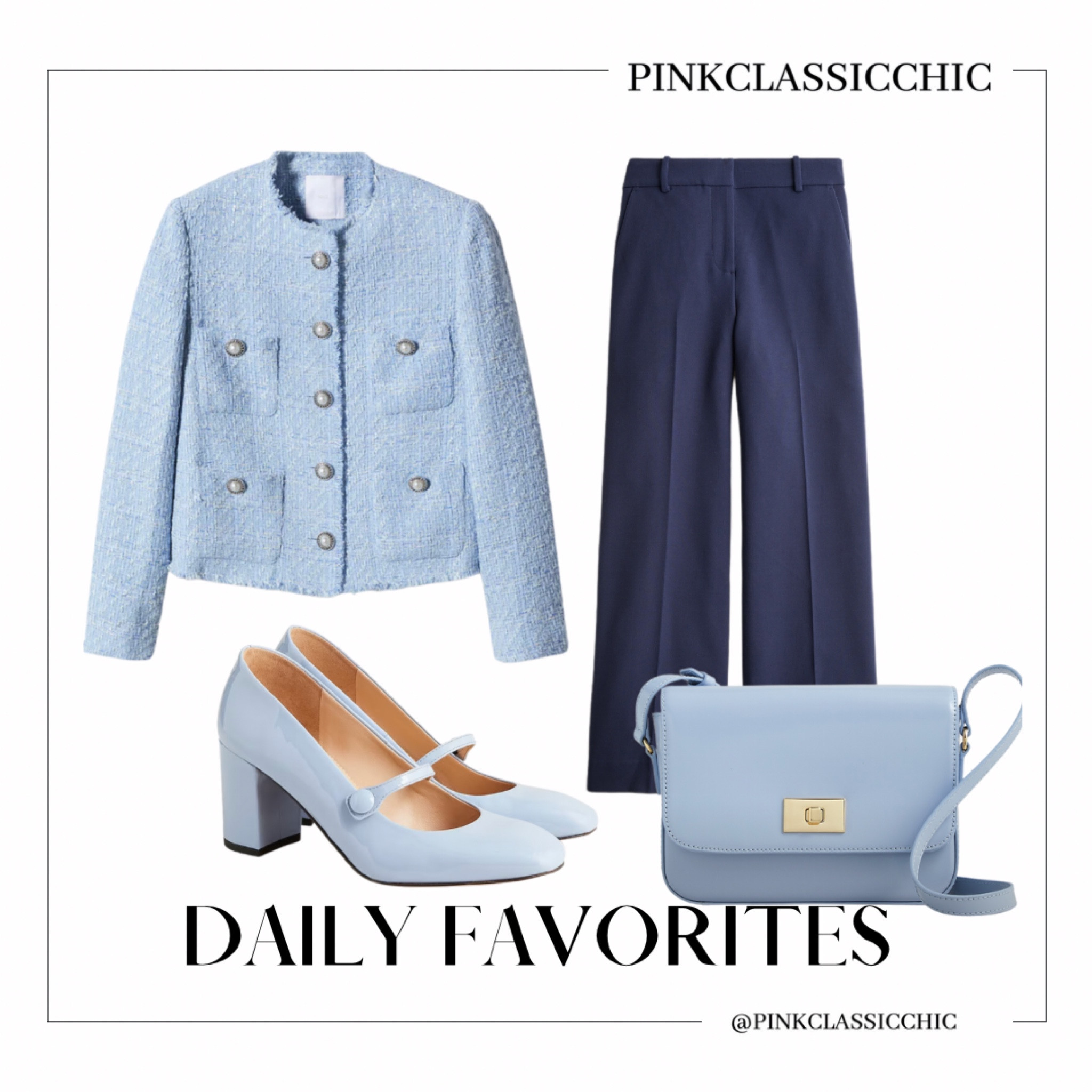 Love blue so much! Classy outfits, classy looks, classy fashion, work looks, work outfits, work wear, office outfits, office looks, spring looks, winter looks, tweed jacket, blue heels, classy outfits 

#LTKsalealert #LTKunder100 #LTKFind