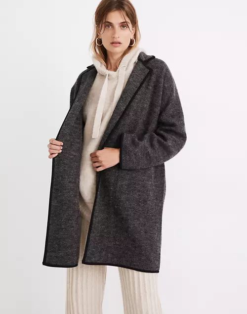 Herringbone Courton Sweater Coat | Madewell