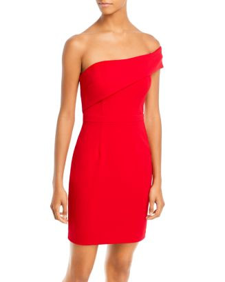 One Shoulder Scuba Crêpe Dress - 100% Exclusive | Bloomingdale's (US)