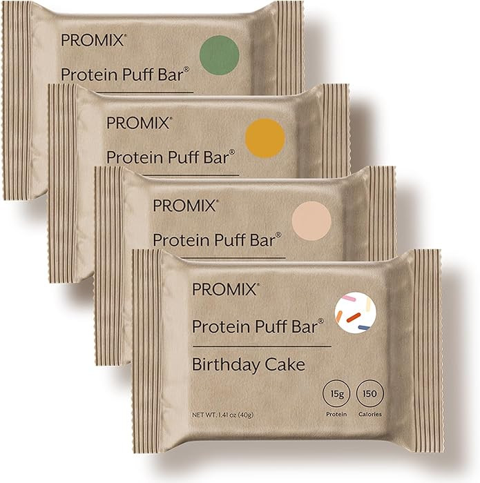 ProMix Nutrition Protein Puff Bars - Variety Pack - Birthday Cake, Snickerdoodle, Banana Bread, M... | Amazon (US)