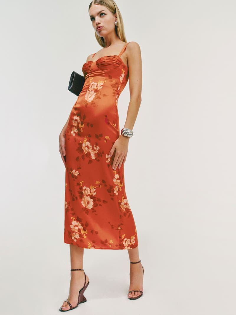 Stormi Satin Dress | Reformation (Global)