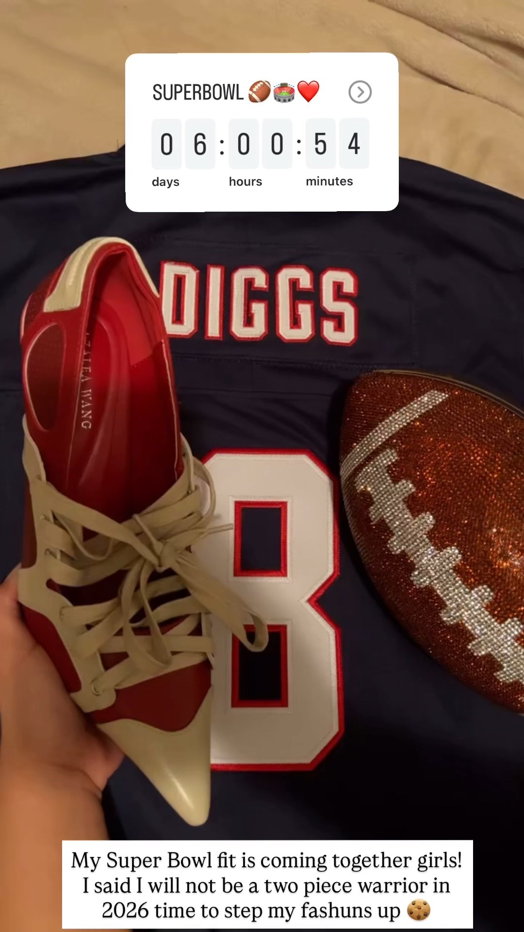 Styling a cute fashion football Super Bowl Sunday game day outfit. Should I wear leggings, jeans, or wear it as a dress ? 

Sports jersey 
Sport chick stiletto pump heels 
Rhinestone bag 

#LTKgrwm #LTKootd #LTKActive