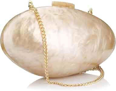 Gets Acrylic Purses and Handbags for Women Shell Shape Shoulder Crossbody Bag with Chain Clutch P... | Amazon (US)
