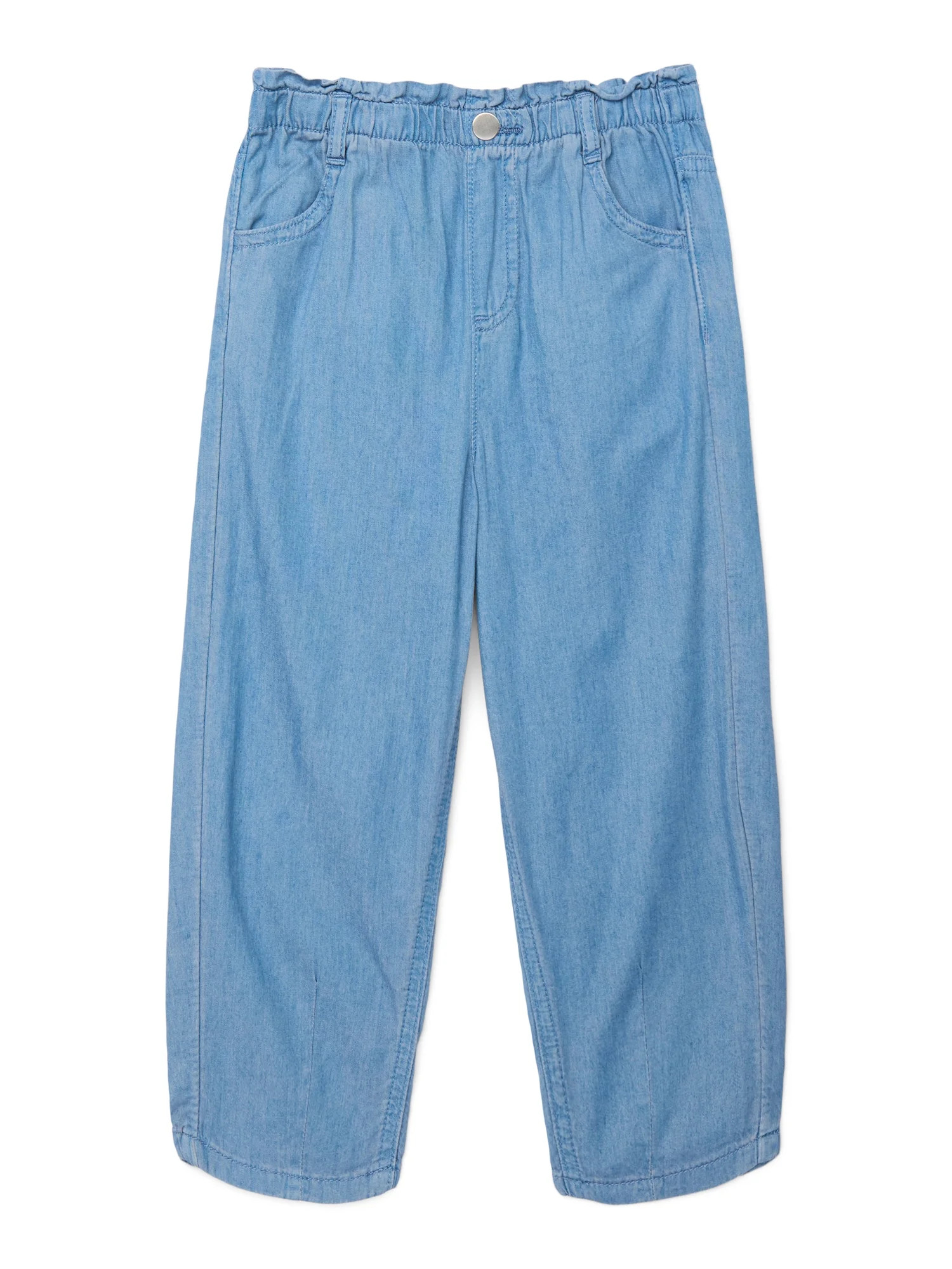 Garanimals Toddler Girl Paperbag Waist Denim Pants, Sizes 18M-5T | Walmart (US)