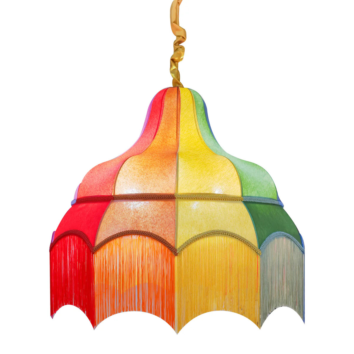 Rainbow Fringe Chandelier | Colorful Rainbow Fringe Chandelier | Scout Design Studio