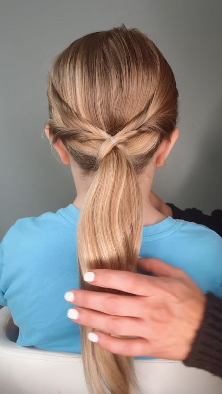Cutest and easiest hairstyle for school. Love how pretty this ponytail hairstyle is to do. 💗 #hair 

#LTKstyletip #LTKbeauty