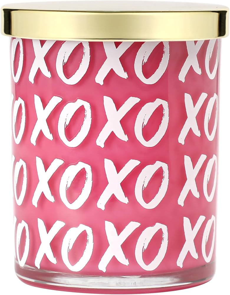 Valentine's Day Candle - XOXO Candles - Romantic Pink Champagne Scented, Soy Wax Valentines Gifts... | Amazon (US)
