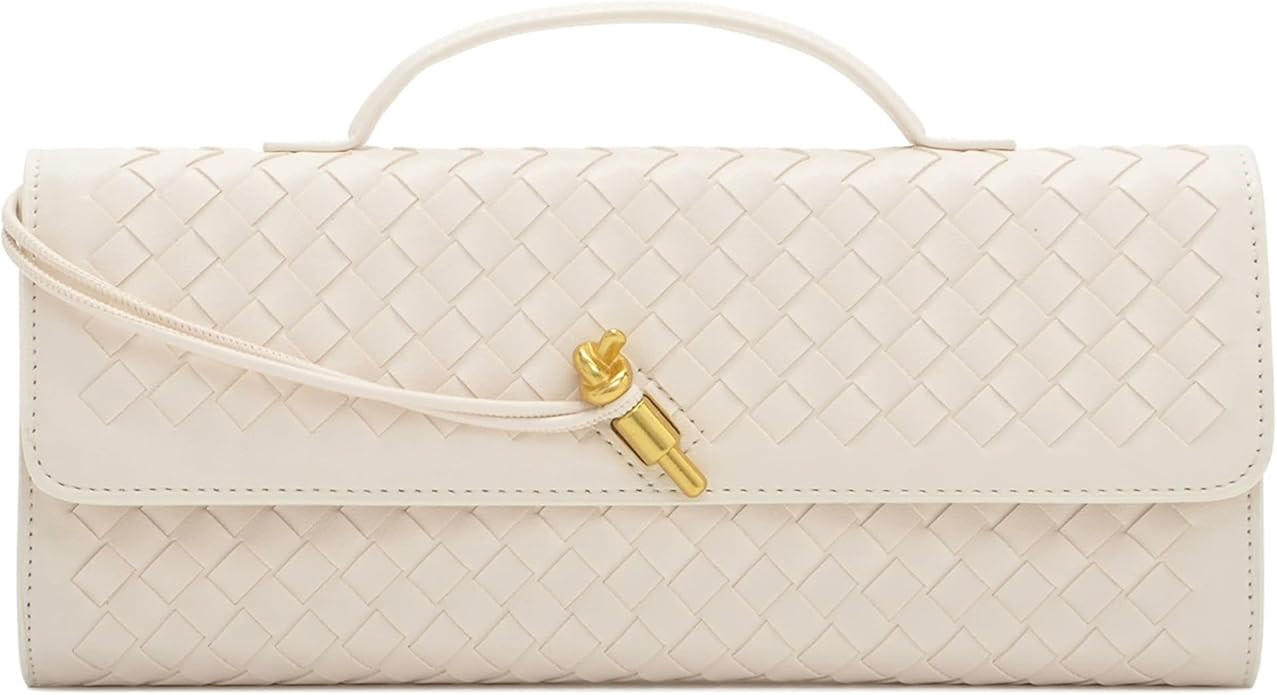 NEWBELLA Handwoven Women's Clutch Purse, Crossbody Bag with Adjustable Strap for Evening & Casual... | Amazon (US)