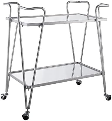 Linon Gina Mid-Century Bar Cart, Gold | Amazon (US)