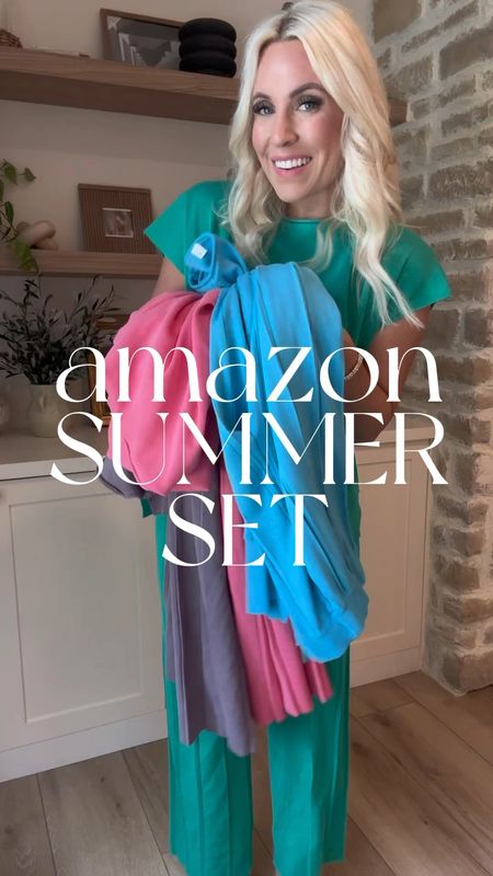 Amazon sweater set is a perfect staple for spring and summer and comes in so many great summer colors! Size M. Love the colors and length on the pants

#LTKFindsUnder50 #LTKFindsUnder100 #LTKStyleTip