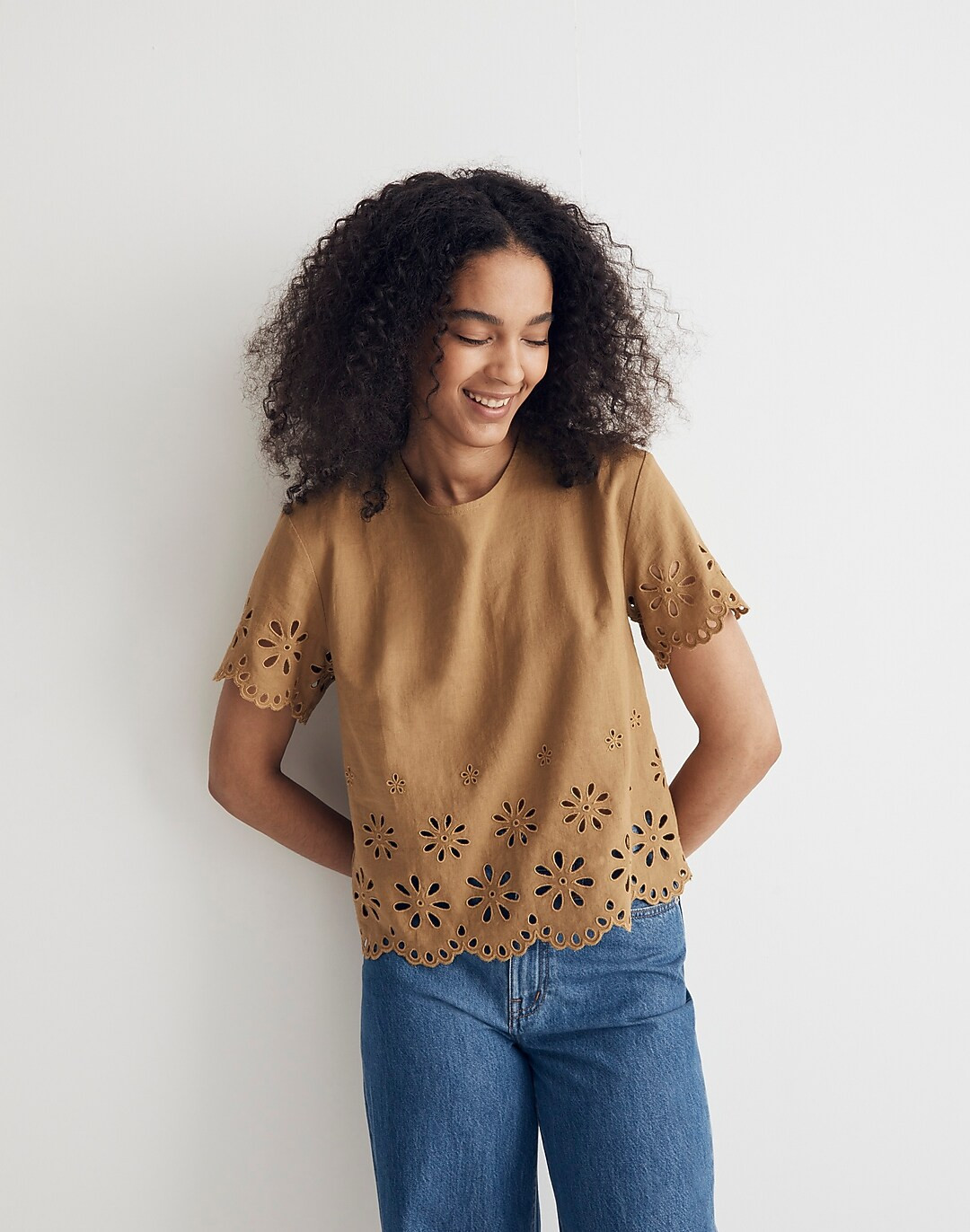 Floral Eyelet Crop Top | Madewell