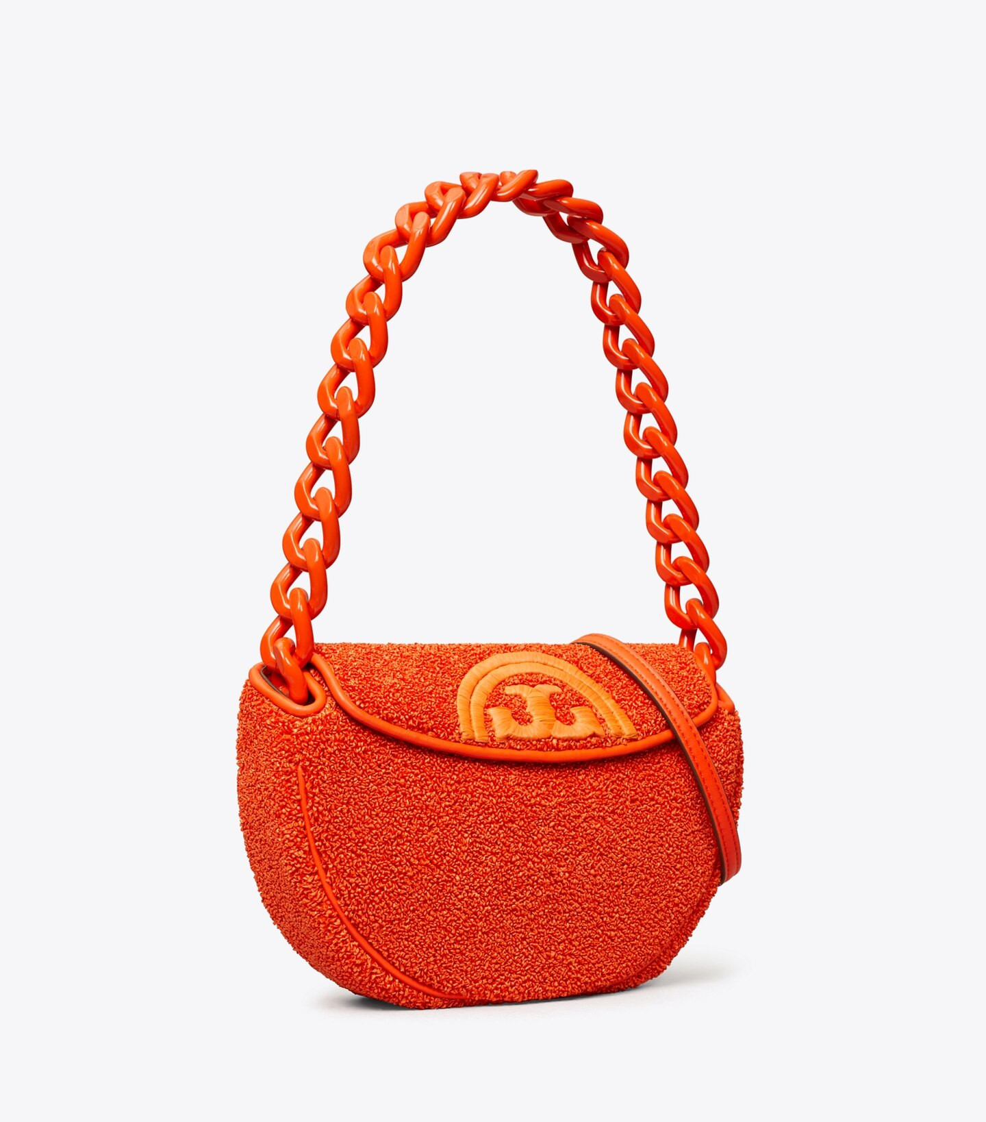 MINI FLEMING SOFT RAFFIA CRESCENT | Tory Burch (US)