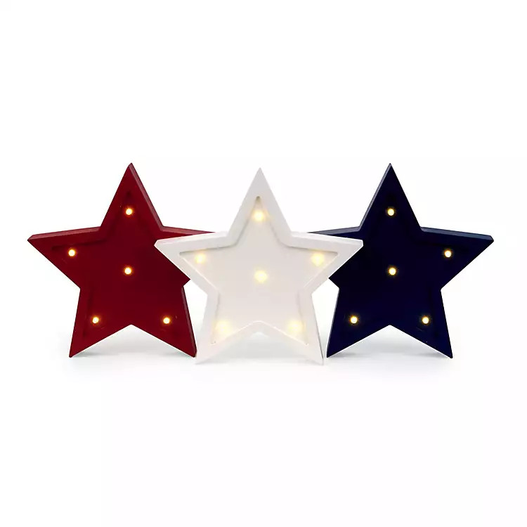 LED Patriotic Stars Tabletop Decoration | Kirklands