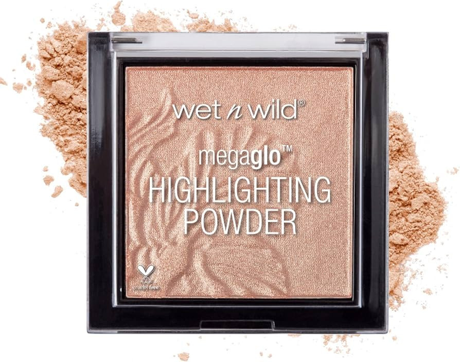 Wet n Wild MegaGlo Highlighting Powder, Highlighter Makeup, Shimmer Glow, Natural Pink Precious P... | Amazon (US)