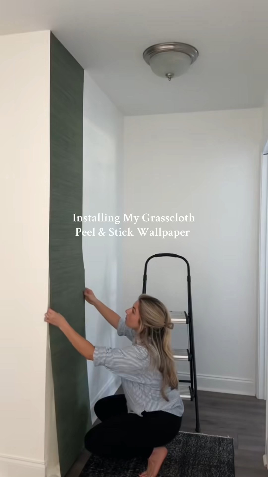 Our hallway grasscloth wallpaper from Amazon! 🐢

#LTKHome #LTKFindsUnder50