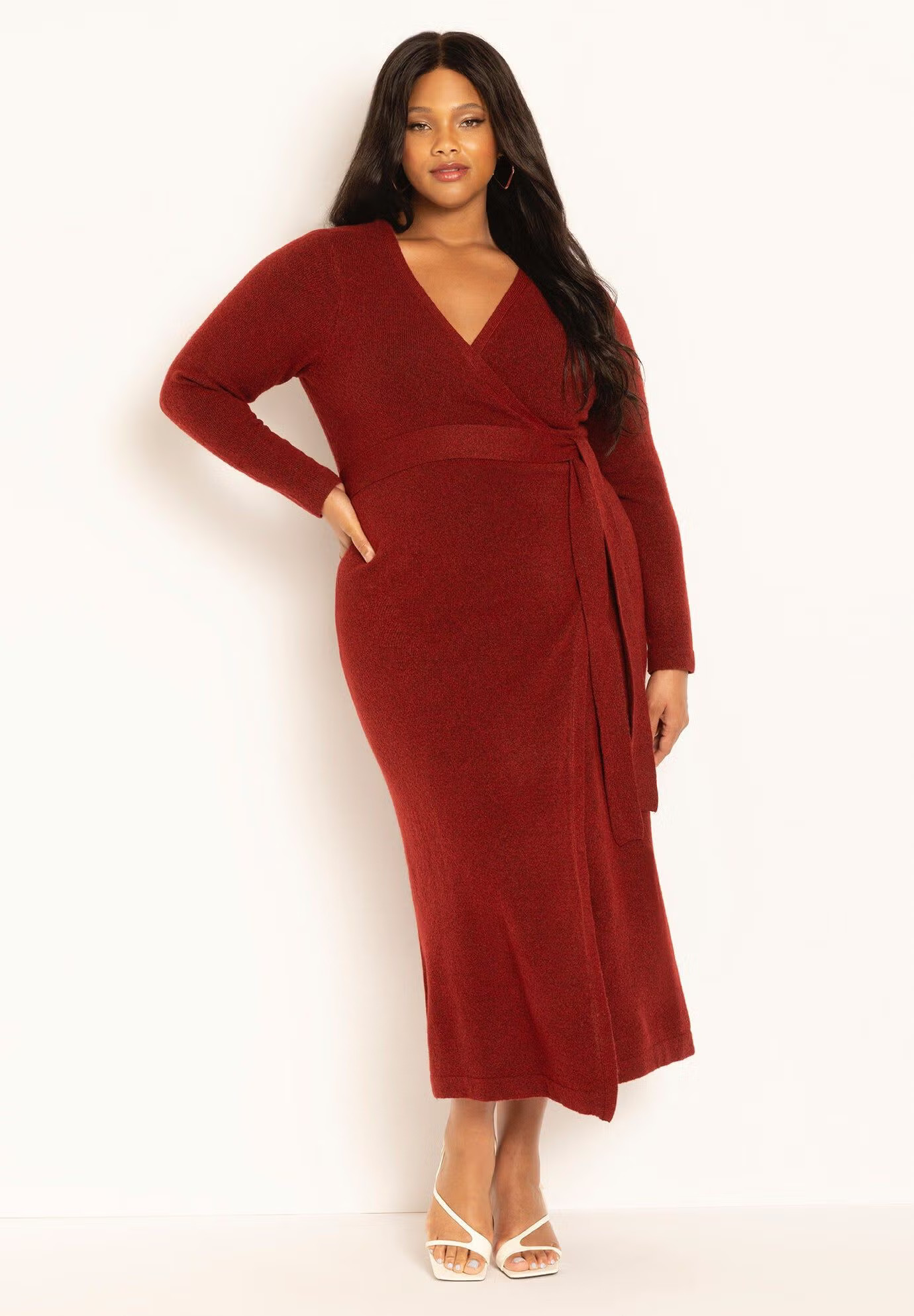 Sweater Wrap Dress | Eloquii