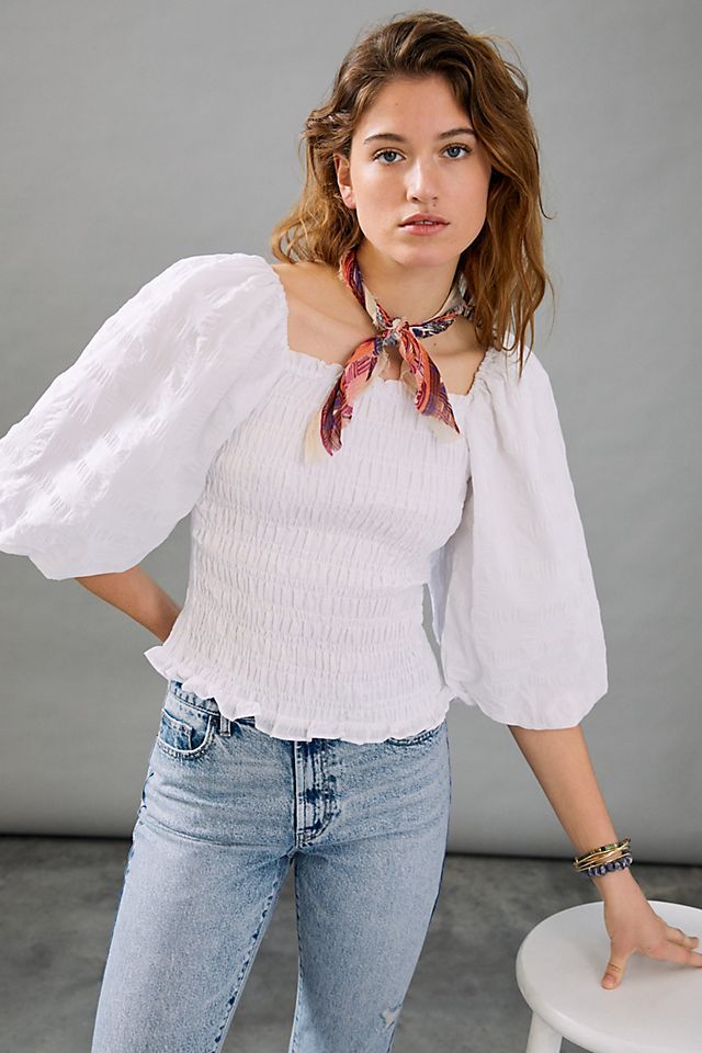 Maeve Bree Cropped Blouse | Anthropologie (US)