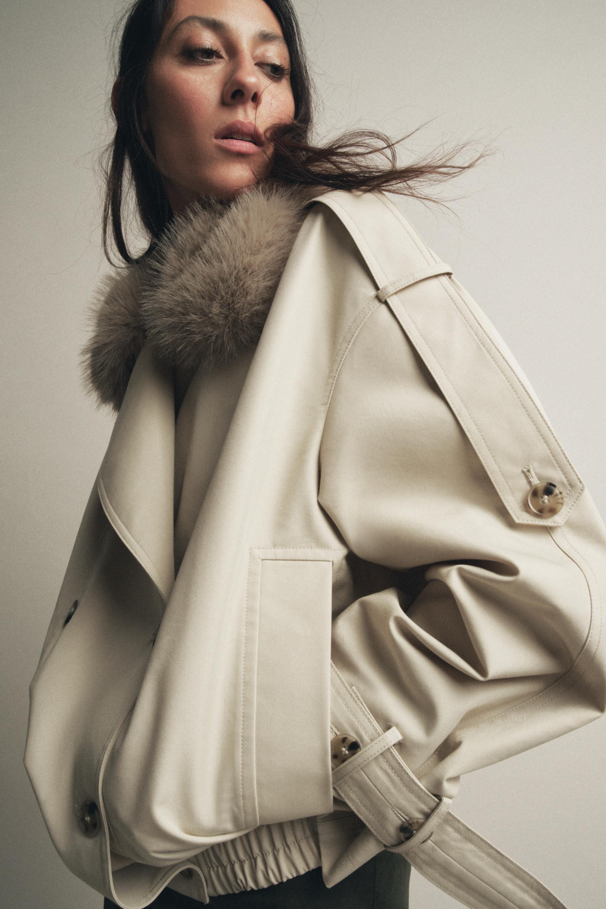 ZW COLLECTION WATER REPELLENT SHORT TRENCH COAT | Zara US