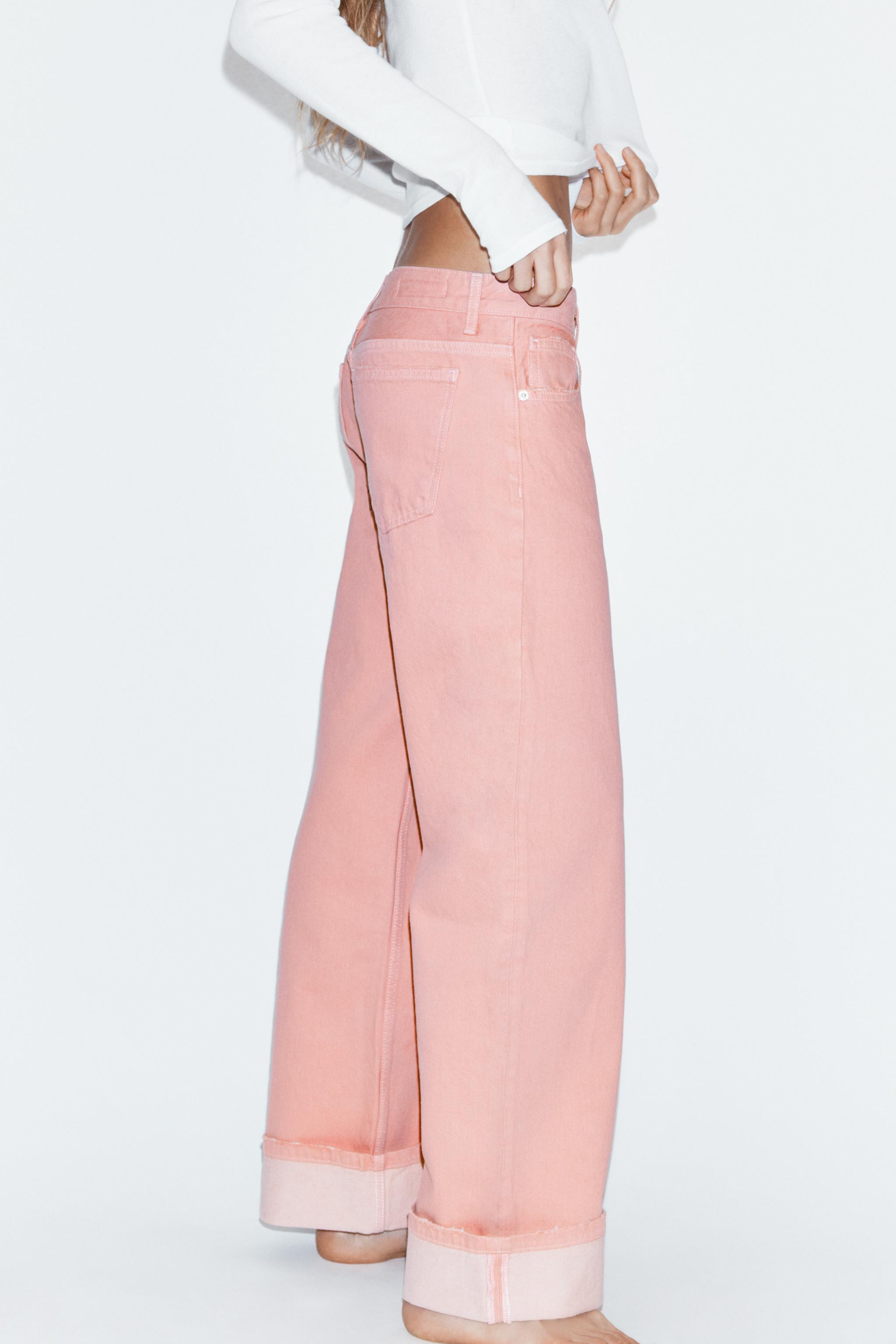 TRF LOW-RISE LOOSE FOLDED JEANS | Zara US