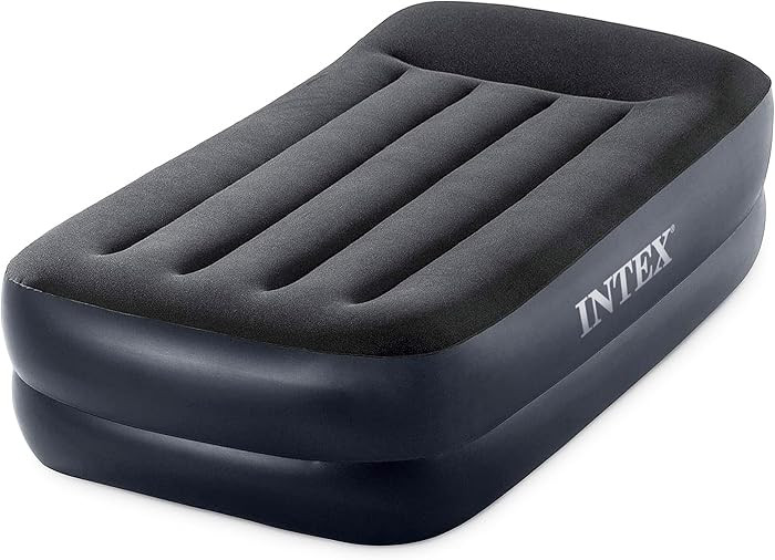 Intex Raised Airbed Mattress with Built-in Pump, Dura-Beam Plus Pillow, Twin - Portable Inflatabl... | Amazon (US)