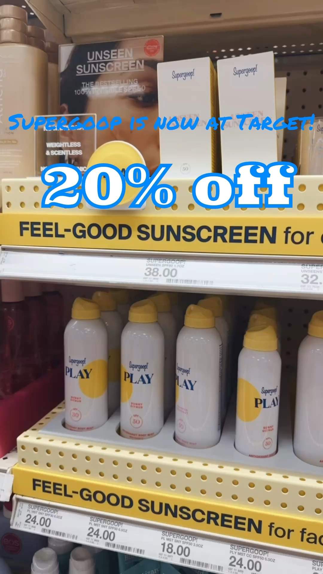 Supergoop is now available at Target! Plus it’s 20% off through Memorial Day!￼

#LTKmomlife #LTKselfcare #LTKActive