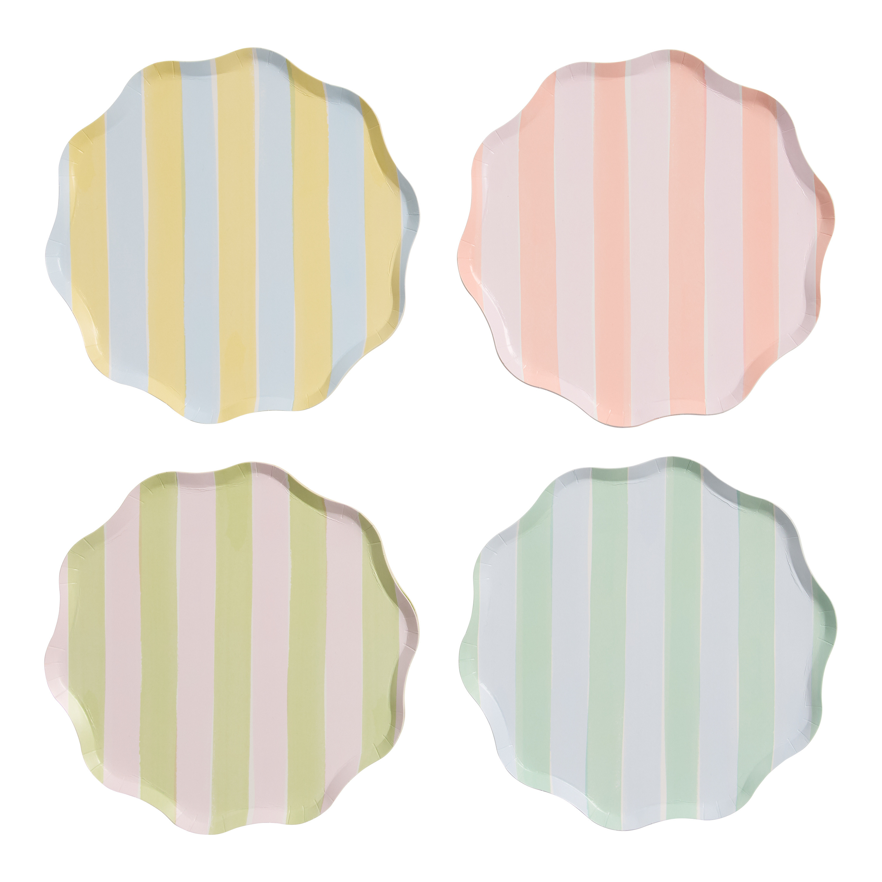 Meri Meri Pastel Stripes Appetizer Plate 8 Count | World Market