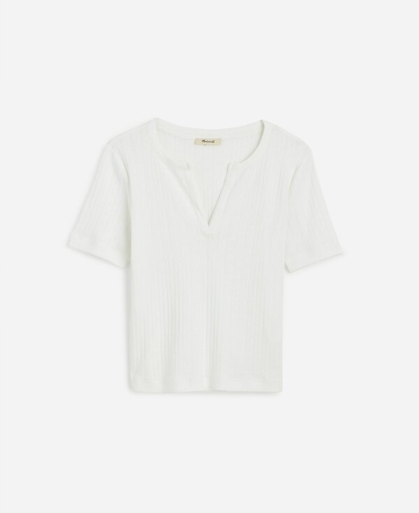 Pointelle Notch Neck Tee | Madewell