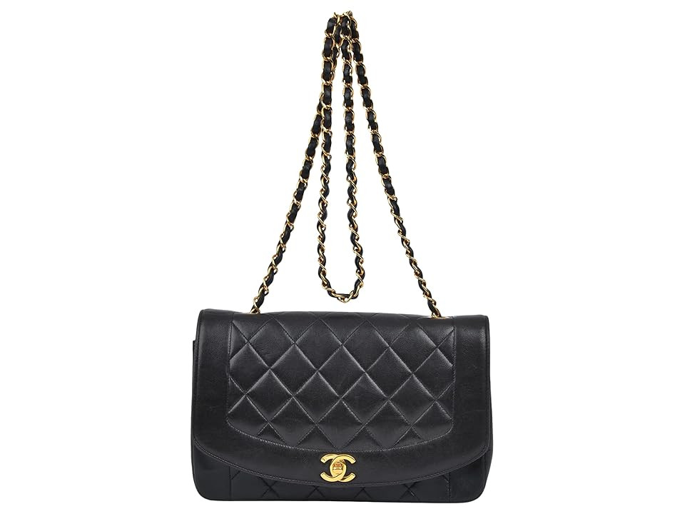 Zappos PreLoved Chanel Diana Flap Medium Crossbody (Black) Shoulder Handbags | Zappos