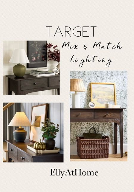New Studio McGee mix and match lighting at Target. Shop table lamps, shades, console table, wallpaper, basket, home decor accessories. Free shipping. 

#LTKHome #LTKFindsUnder50