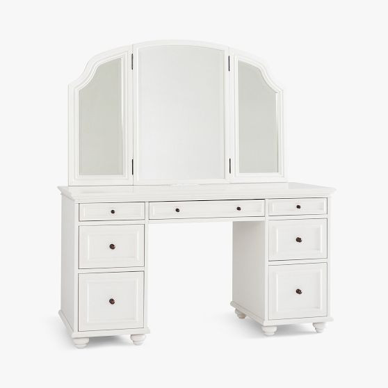 Chelsea Smart™ Storage Vanity Desk (54.5") | Pottery Barn Teen