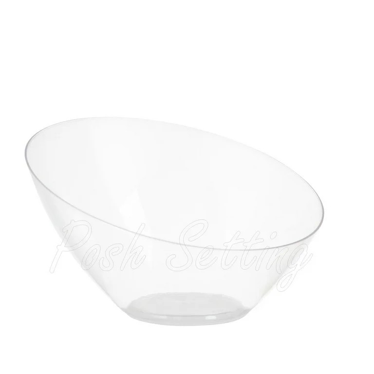 Clear Small Candy Bowl for Weddings, Buffet, Offices, Disposable Hard Plastic Small Angled Bowls ... | Walmart (US)